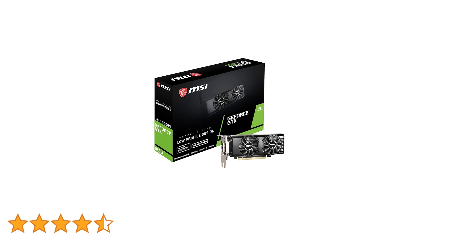 Amazon | MSI G16504TPC GTX 1650 4GT LP DVI PCI Express 3.0